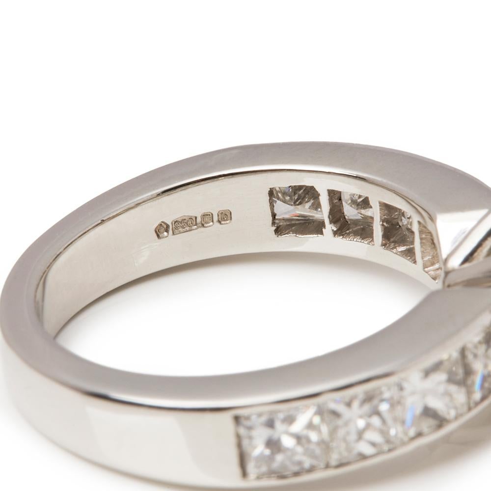 Certified Platinum Round Brilliant Cut Diamond Engagement Ring 1
