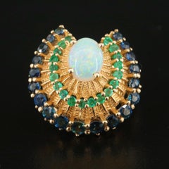 Certified Princess Sumair, the Gems of the Royal Peacock, Gemstone Ring / 14K