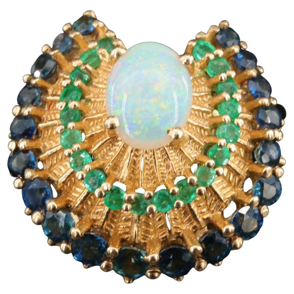 Certified Princess Sumair, the Gems of the Royal Peacock, Gemstone Ring / 14K