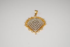Certified real brilliant cut diamonds 18K solid Gold tear drop statement pendant
