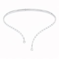 6,60 Karat Naturdiamant Tropfen Halskette in 18K Weißgold Luxusschmuck