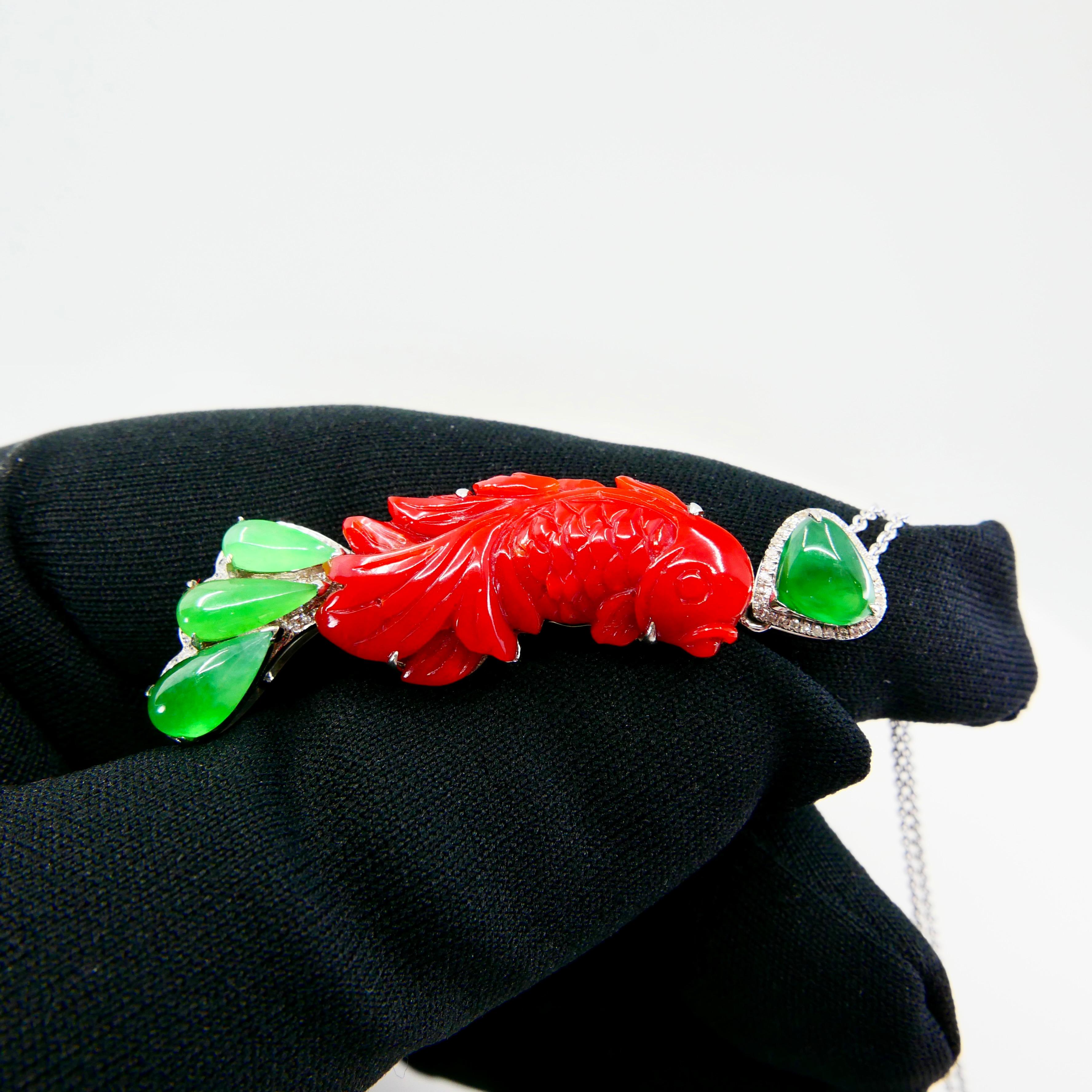 jade koi fish pendant meaning