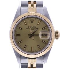 Certified, Rolex Date 69173 Champagne Dial