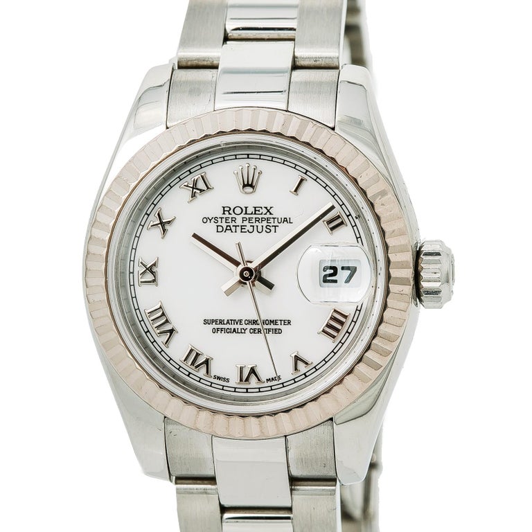 Certified Rolex Datejust 179174 Women's Automatic Watch White Dial SS ...