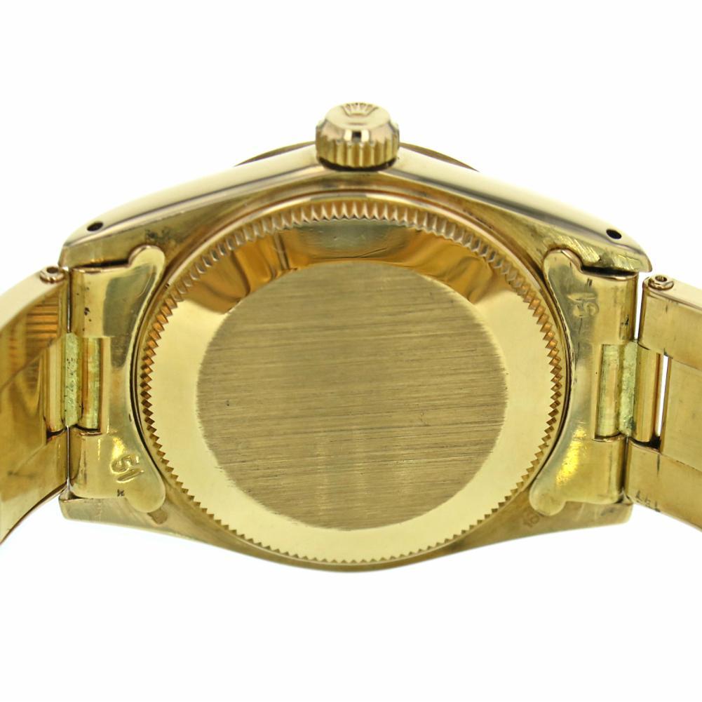 Contemporary Certified Rolex Datejust 6827 1979 18 Karat Yellow Gold Women's