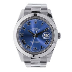 rolex datejust ii blue dial roman numerals