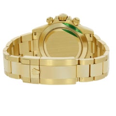 Certified Rolex Daytona 18 Karat Yellow Gold Green Dial Watch 116508