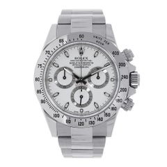 Certified Rolex Daytona Stainless Steel White Dial Watch 116520