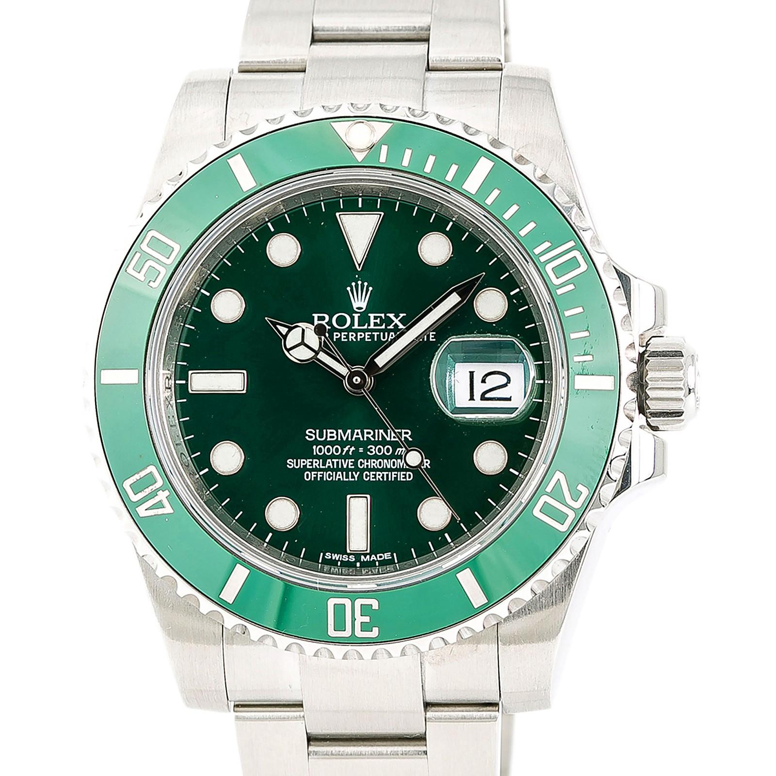 Certified Rolex Submariner Hulk 116610LV Men's Automatic Watch Stainless In Excellent Condition In Miami, FL