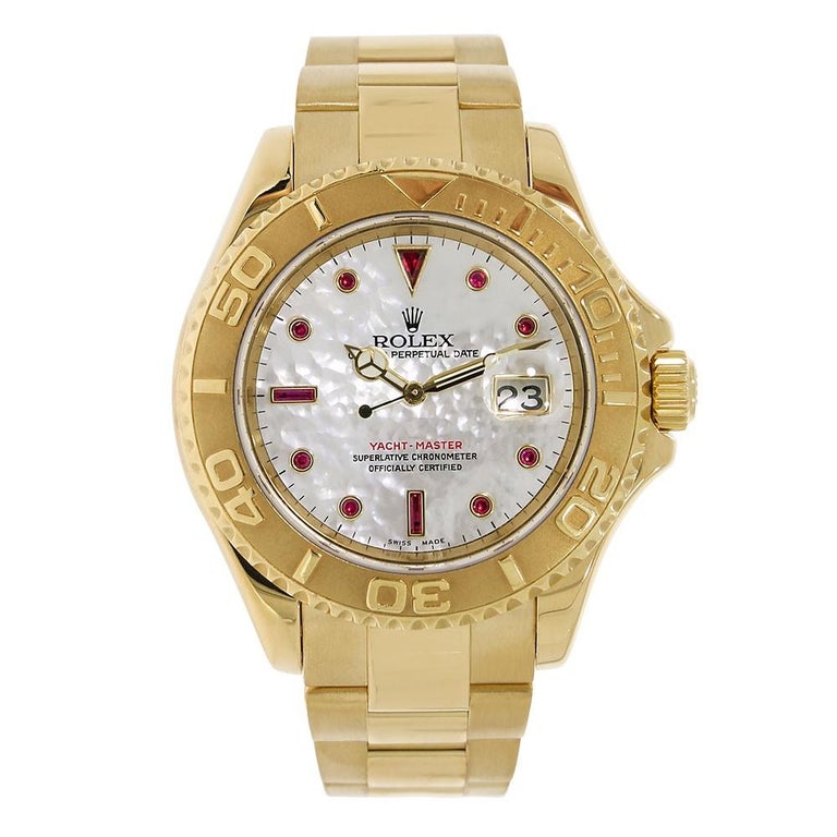 Rolex Yacht-Master Gold White 16628