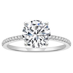 Certified round brilliant diamond ring