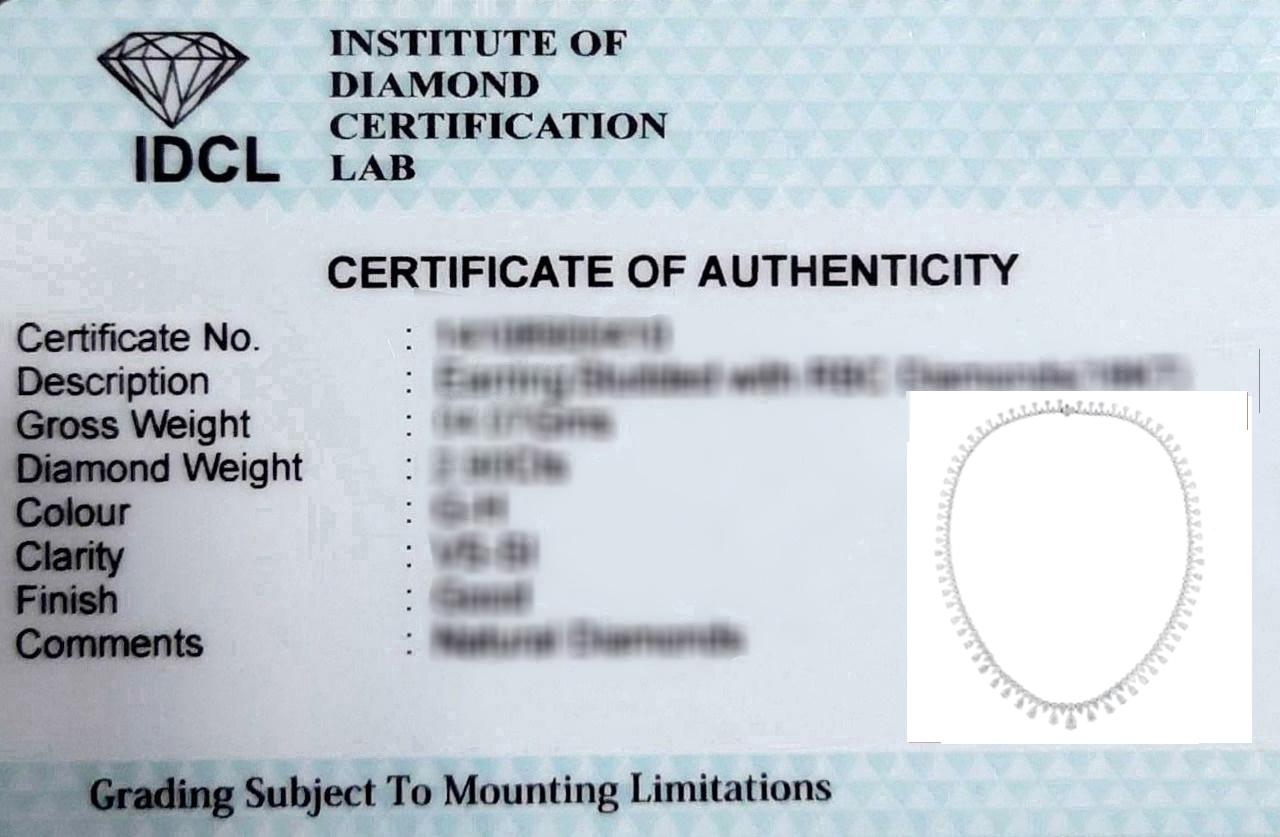 Donna Collana nuziale a goccia con diamanti certificati a pera tonda da 41,44 carati, regalo in oro bianco 10k in vendita