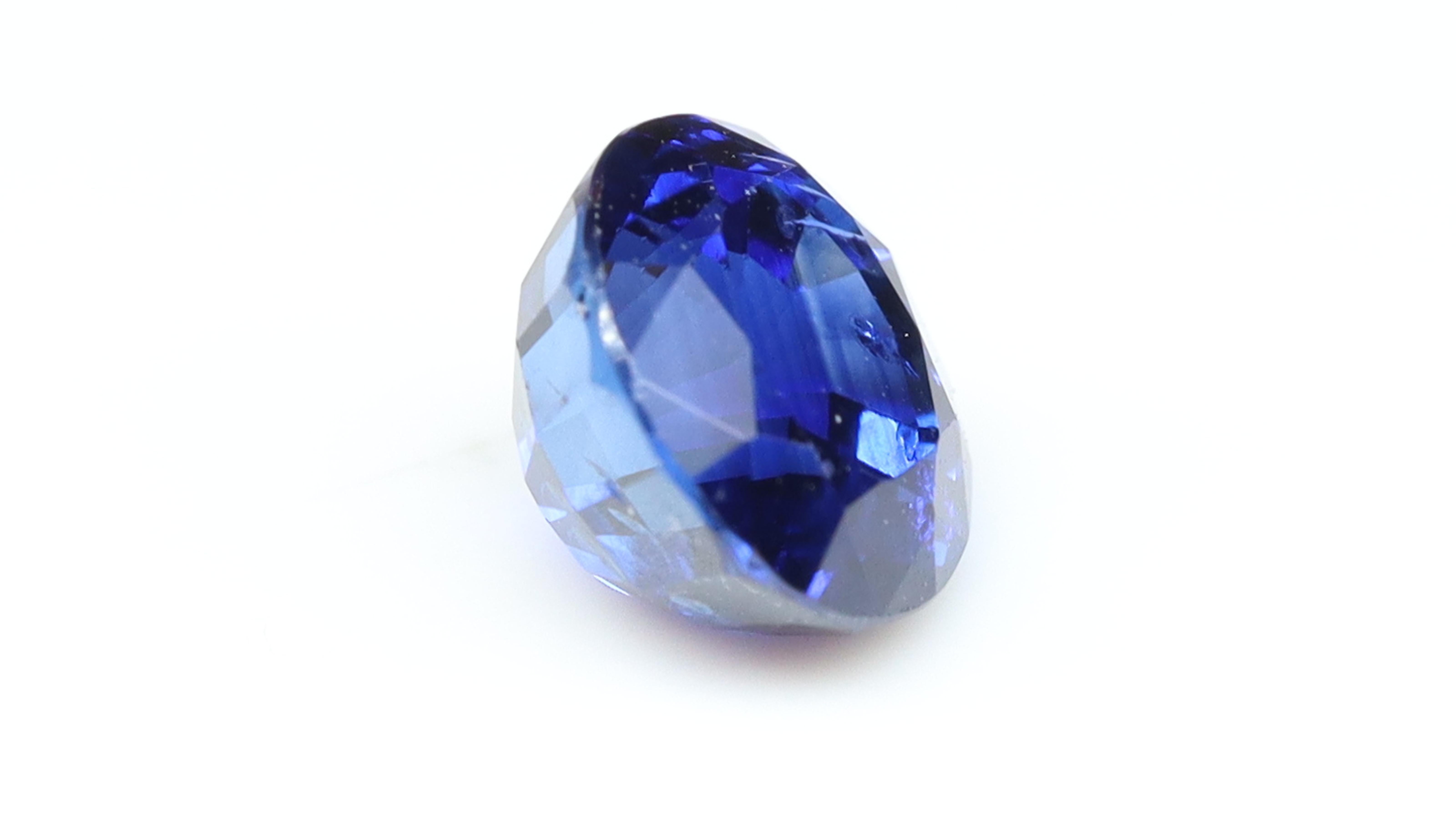 Certified Royal Blue Sapphire 1.10ct In New Condition In Antwerpen, BE