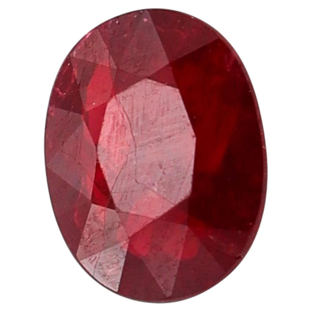 CERTIFIED RUBY No Heat Oval Shape Intense Vivid Red 1.358 Carats Cert-B34763