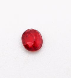 CERTIFIED RUBY No Heat Oval Shape Intense Vivid Red Ruby 1.026 Carats