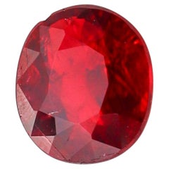 CERTIFIED RUBY No Heat Oval Shape Intense Vivid Red Ruby 1.026 Carats