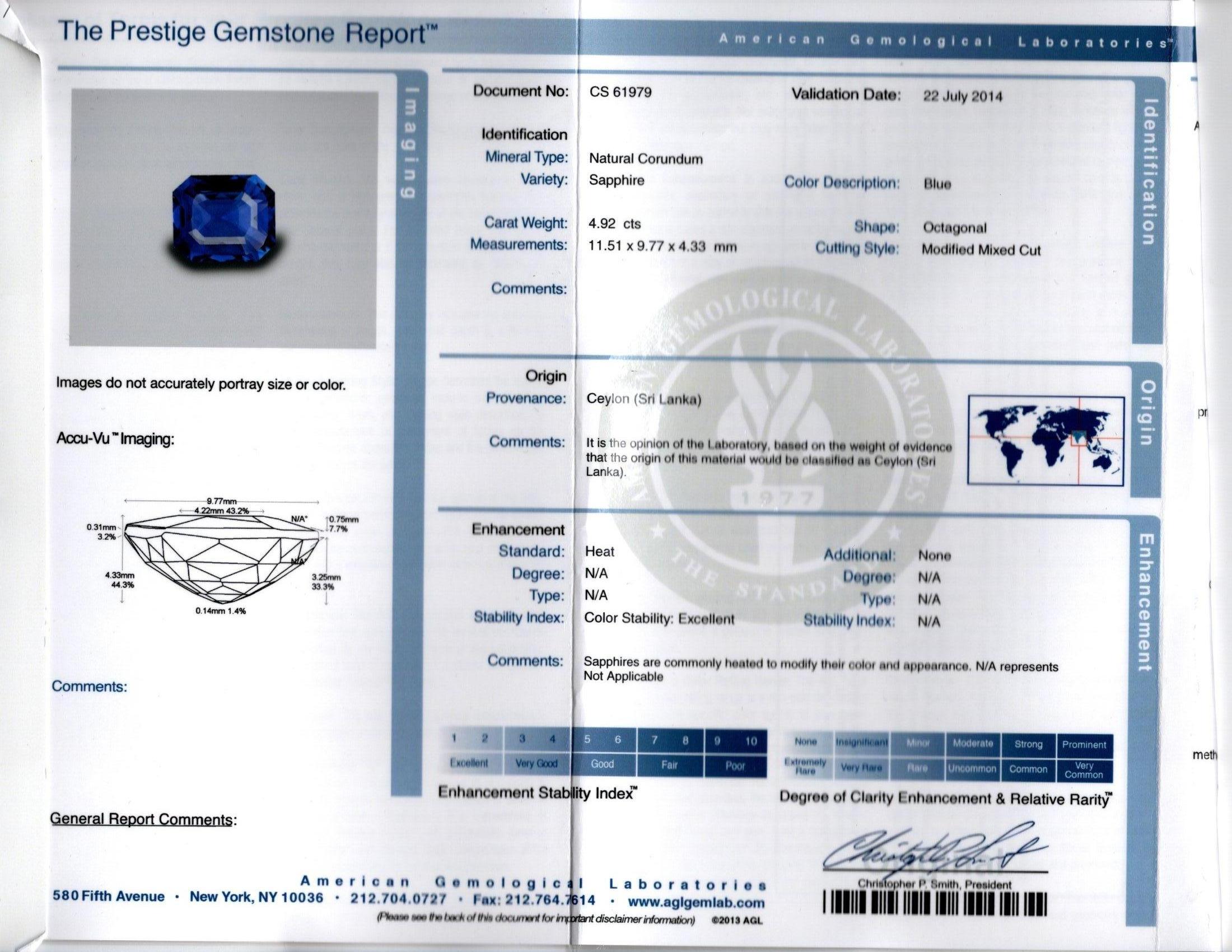 Collana con zaffiri e diamanti certificati in vendita 3