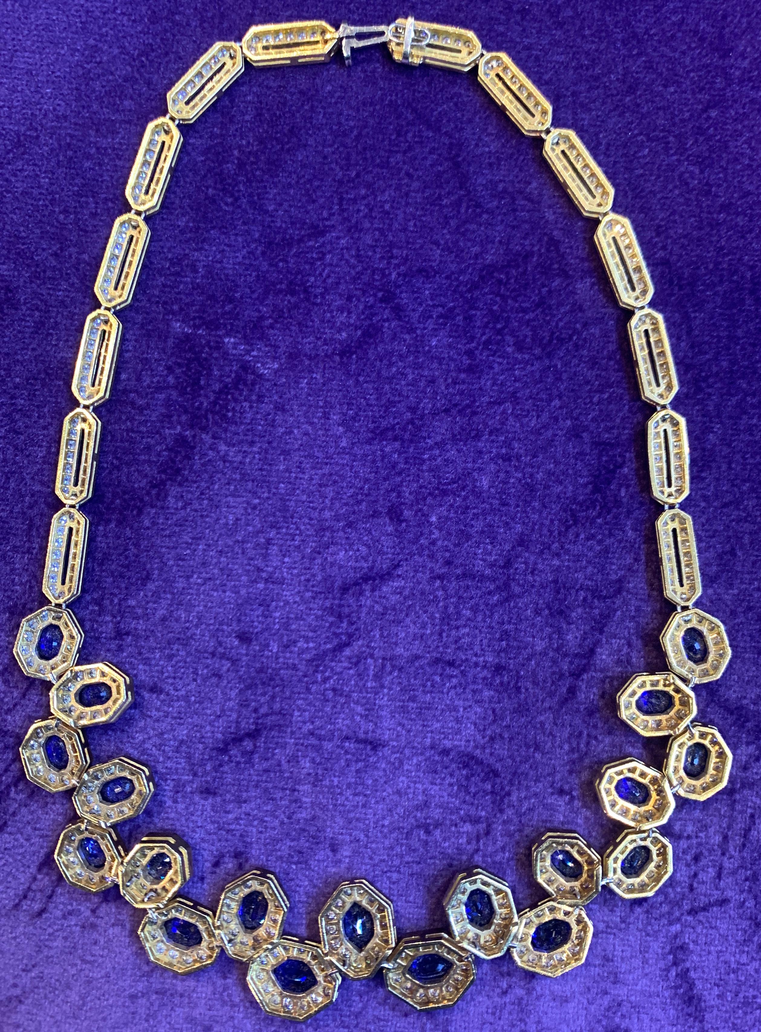 Certified Sapphire & Diamond Necklace 3