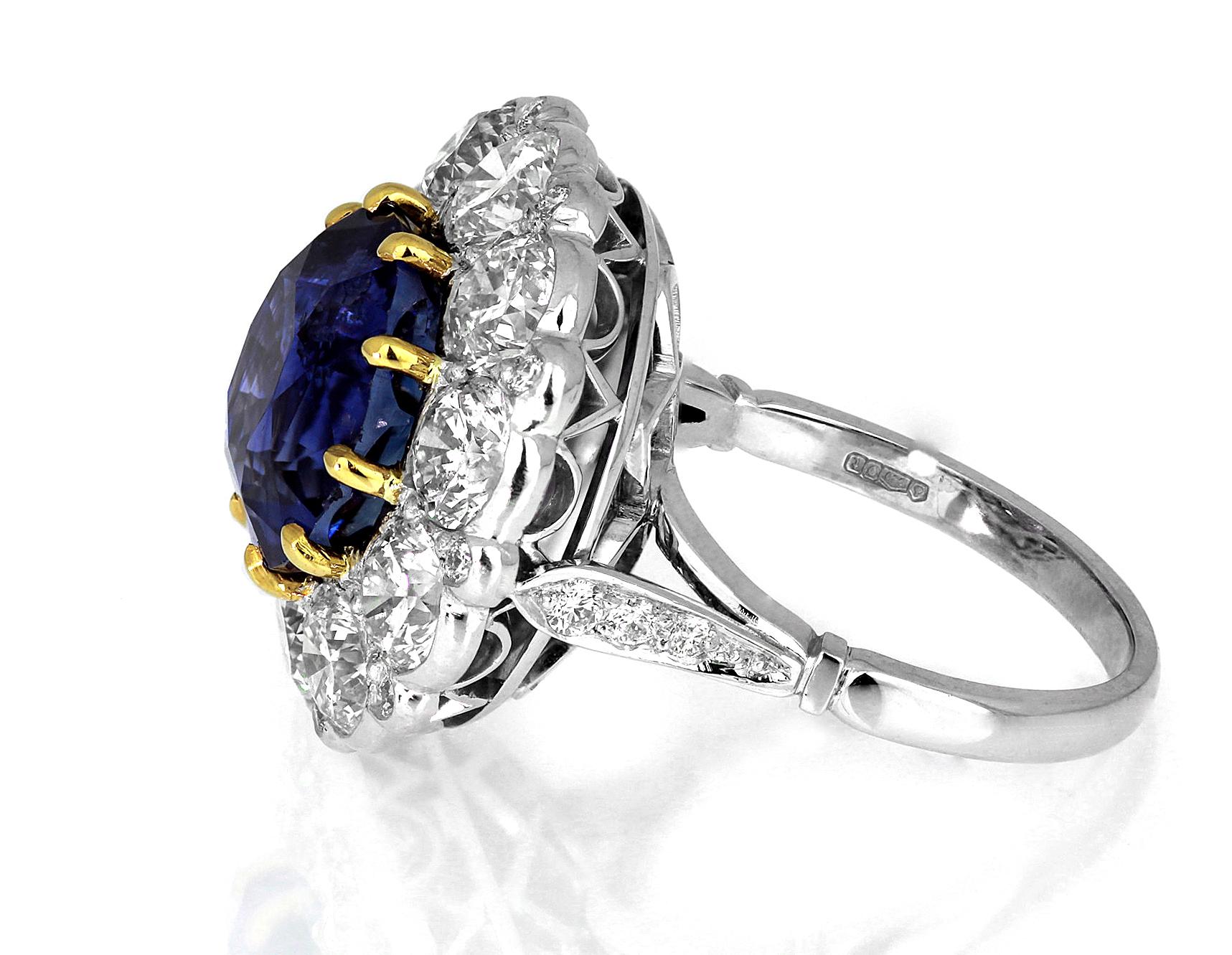 sapphire cluster ring