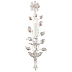 Certified Bagues Sconces #41 1-Arm Flower in Gilt Gold or Gilt Silver Finish