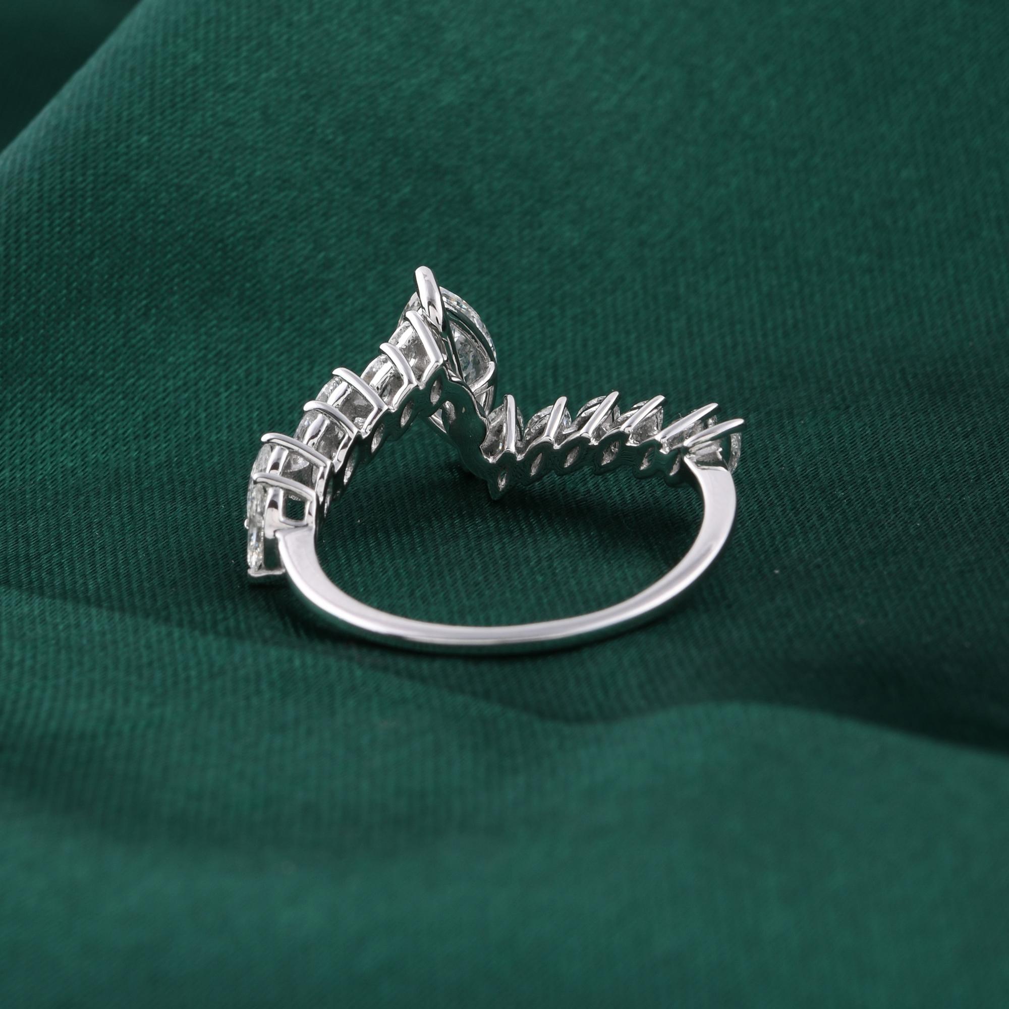 For Sale:  Certified SI Clarity HI Color Diamond Engagement Ring 14 Karat White Gold 7