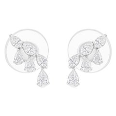 Orecchini con diamante certificato SI/H Dainty in oro bianco 14K Tutte le tariffe pagate