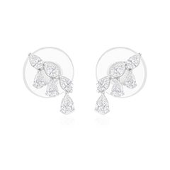 Orecchini con diamante certificato SI/H Dainty in oro bianco 18 carati Tutte le tariffe pagate