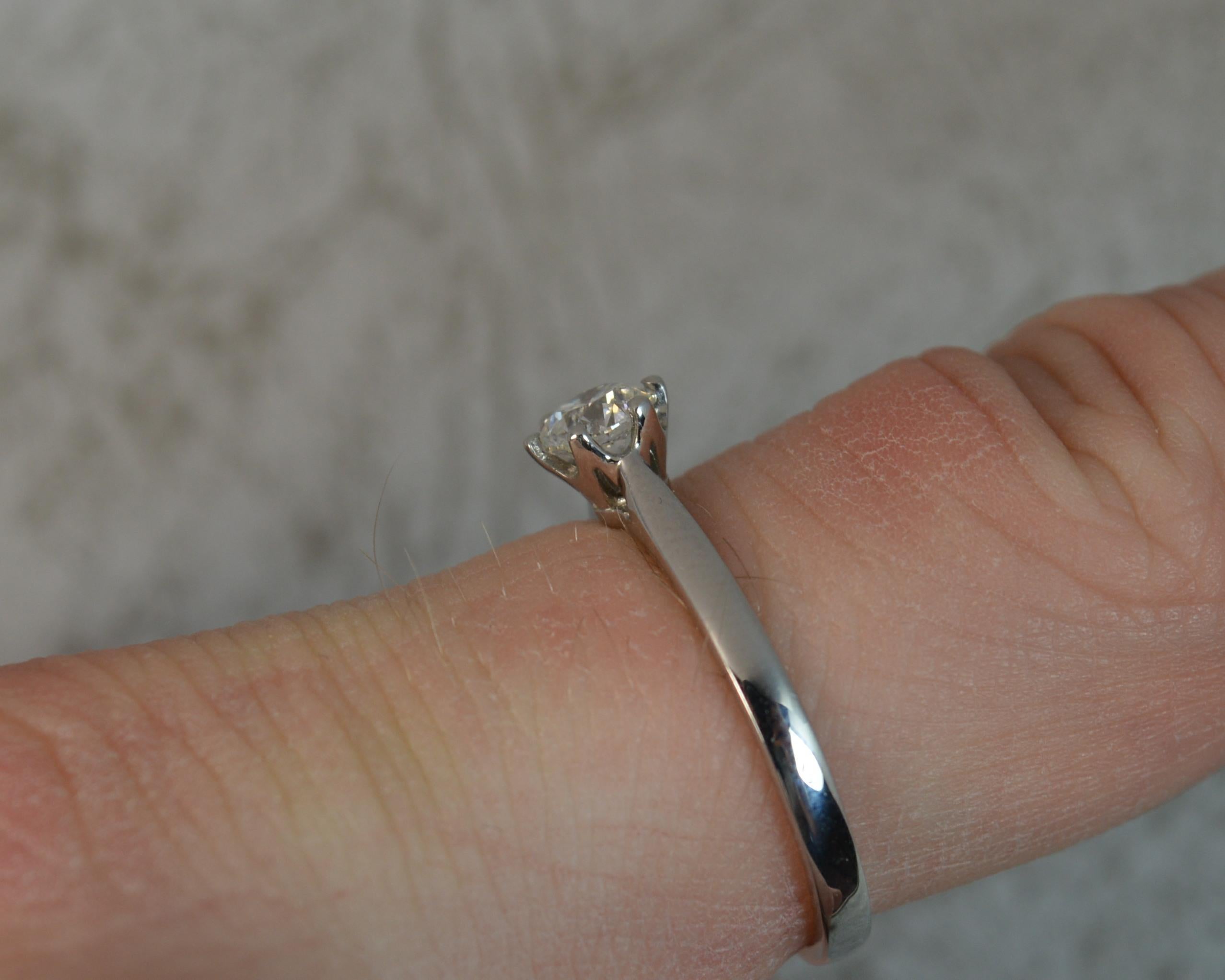 Certified Si1 F 0.5 Carat Diamond Platinum Solitaire Engagement Ring at  1stDibs | 0.5 carat diamond ring, 0.5 carat diamond, 0.5 karat diamond