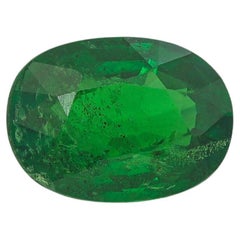 Pierre certifiée grenat tsavorite vert doux et vert à facettes de 1,40 carat