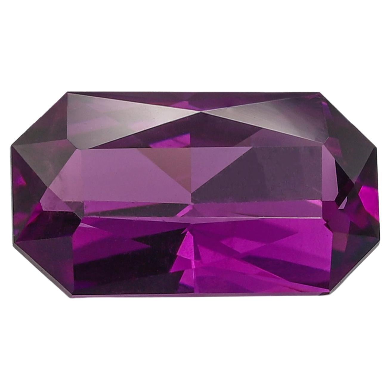 Certified Stone 3.01 Carats Incredible Royal Purple Pyrope Garnet Faceted Garnet For Sale