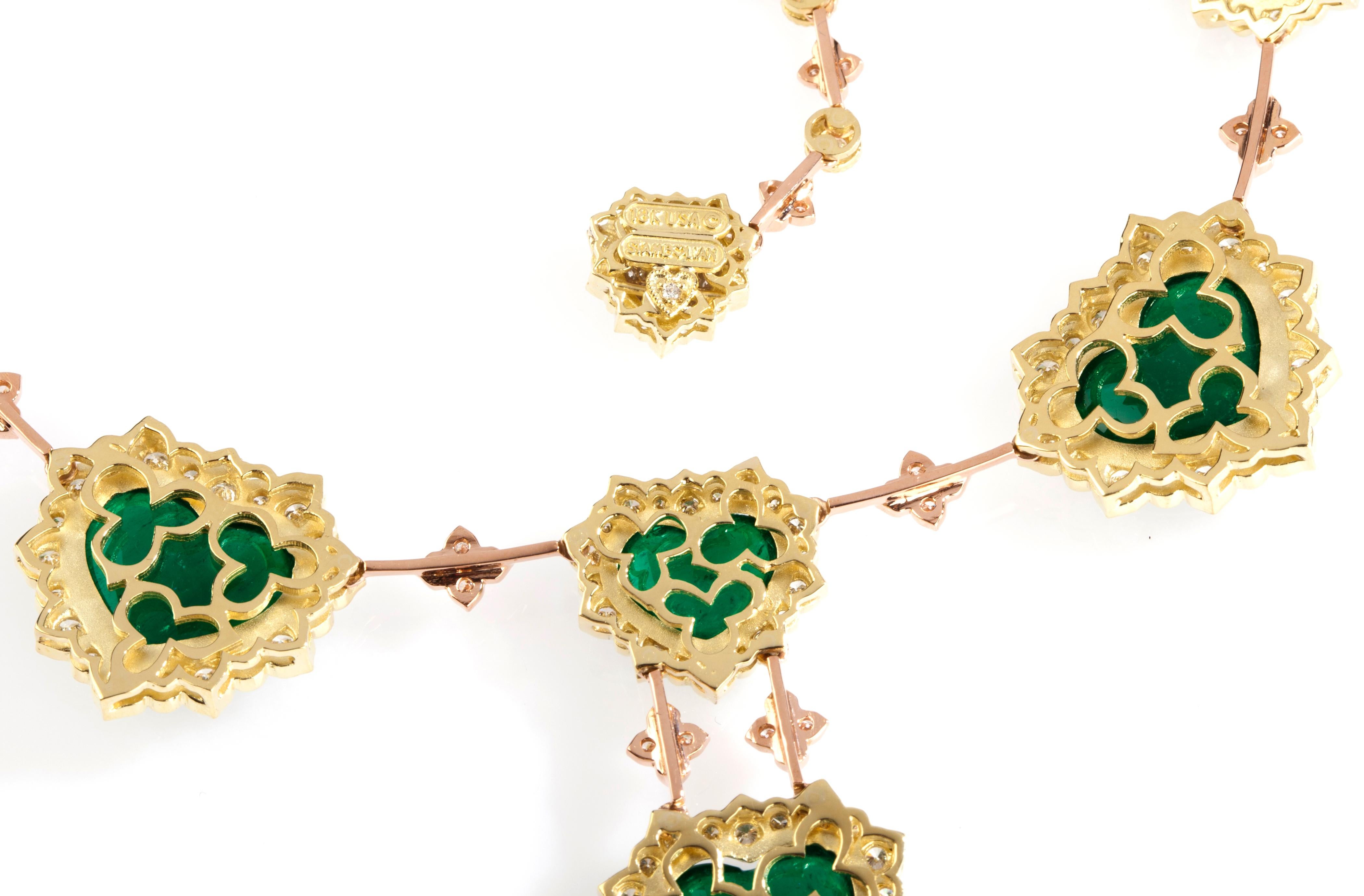 lab emerald necklace