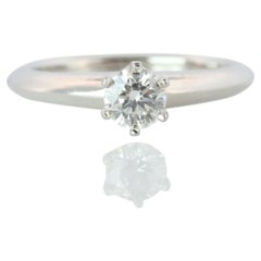 Certified Tiffany and Co Diamond Ring .24ct Tiffany Platinum Engagement ring