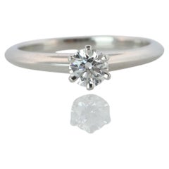 Certified Tiffany and Co Diamond Ring .26ct Tiffany Platinum Engagement ring