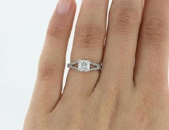 Certified Tiffany & Co. 1 Carat F VVS1 Lucida Diamond Platinum Engagement Ring