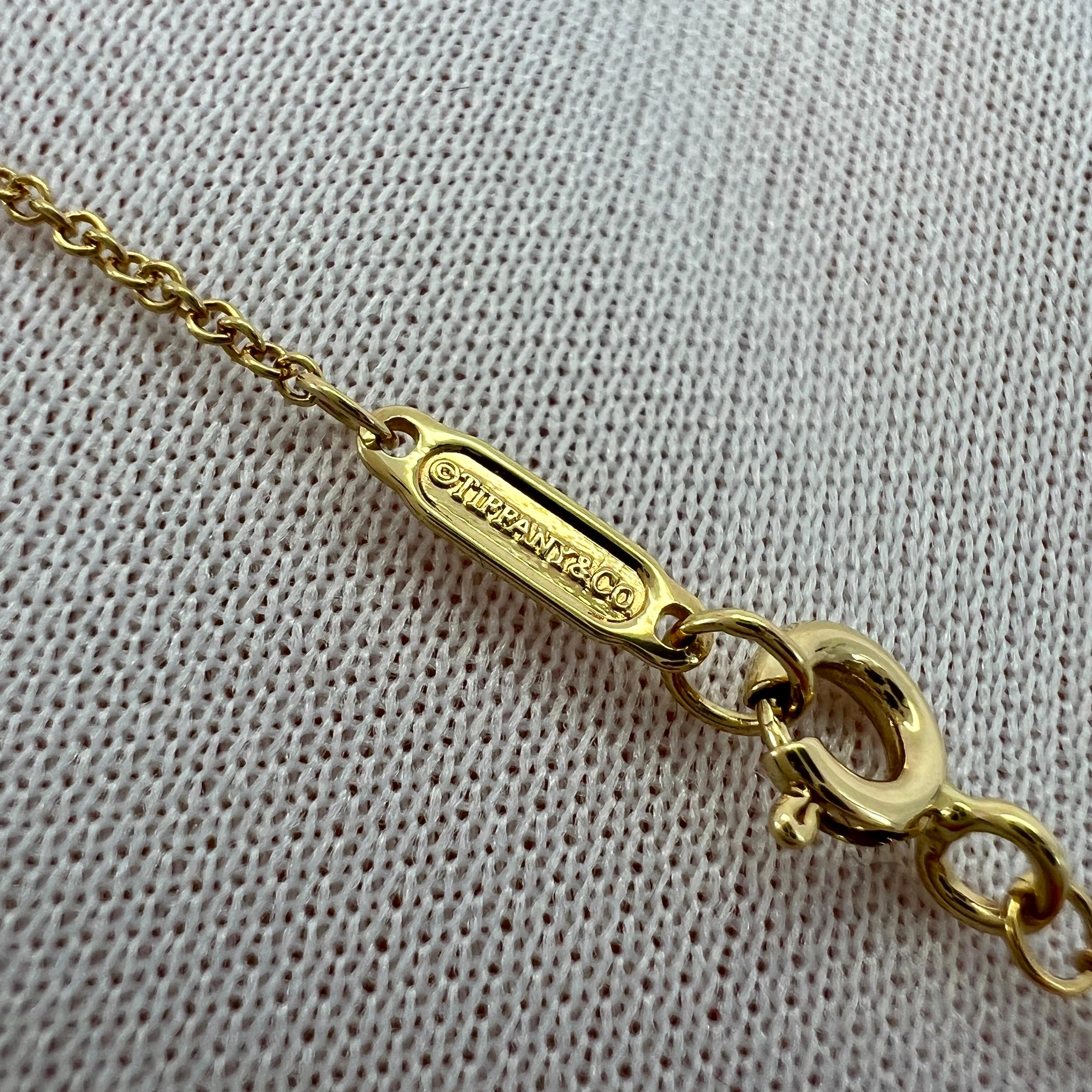 Certified Tiffany & Co. Fancy Yellow Diamond 18k Gold Solitaire Pendant Necklace 1