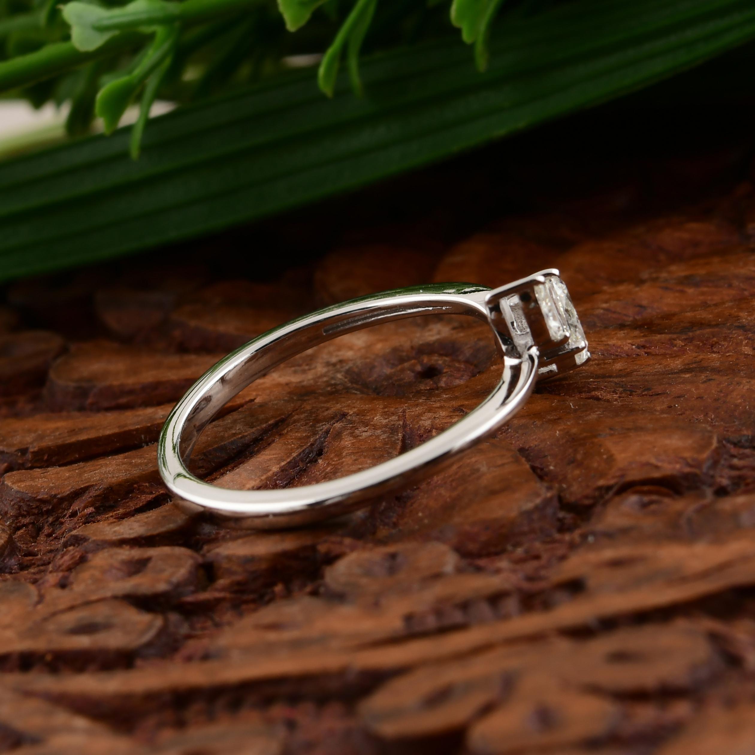 in vendita:  Anello in oro bianco massiccio 18 carati con diamante minuscolo certificato Regalo per lei 3