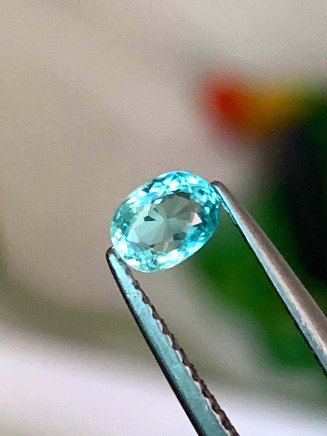 Turmalina Paraiba Azul Neón Natural Certificada de Primera Calidad 0,43 Cts en Excelente estado para la venta en บางรัก, TH