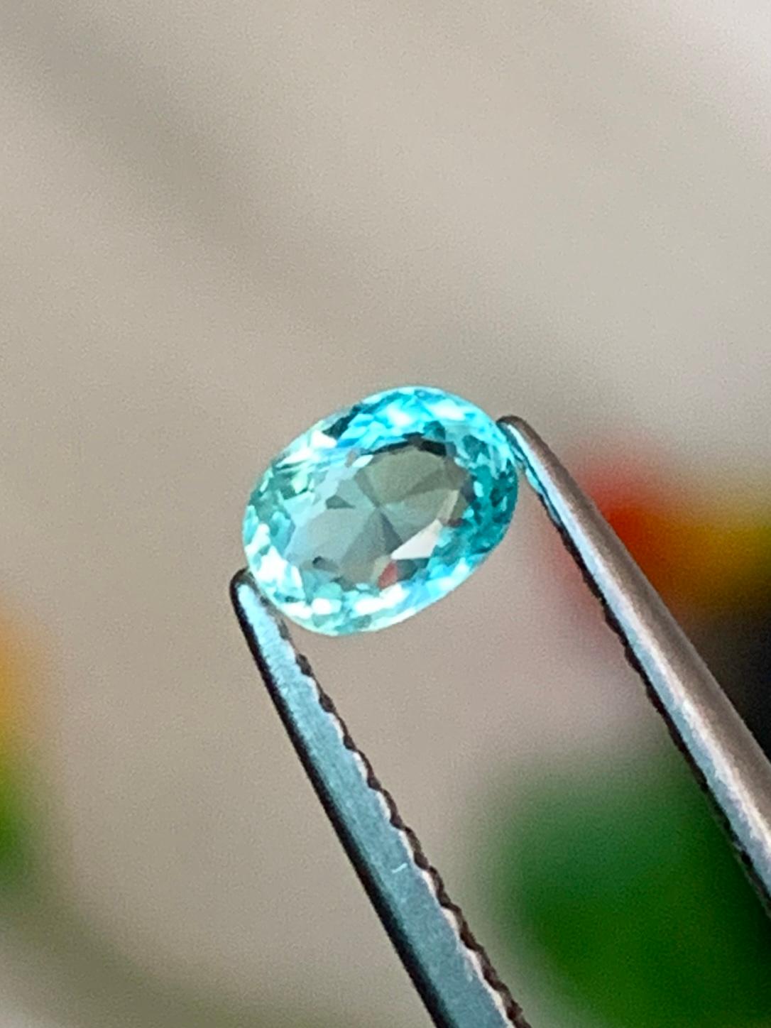 Turmalina Paraiba Azul Neón Natural Certificada de Primera Calidad 0,43 Cts en venta 1