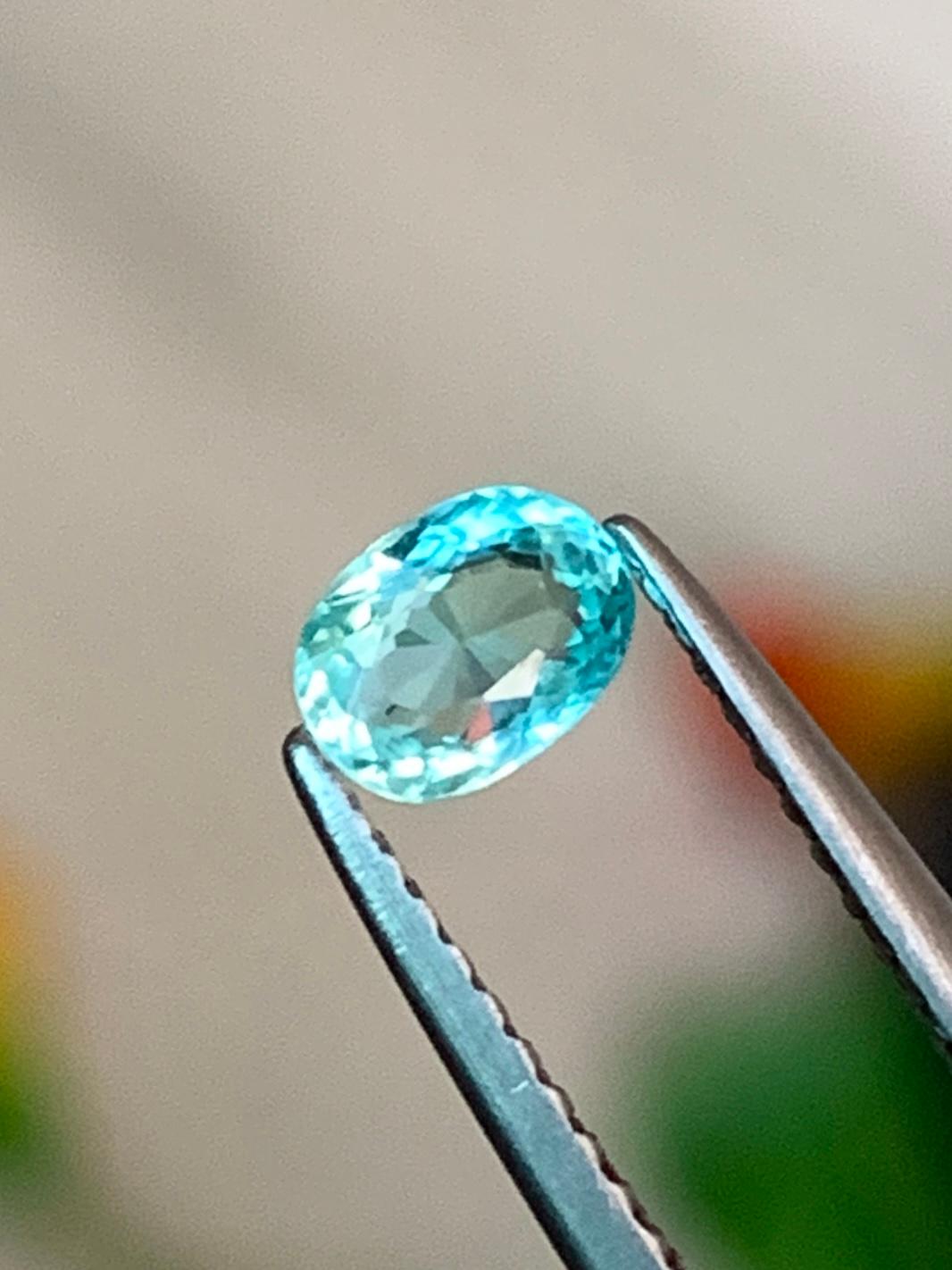 Turmalina Paraiba Azul Neón Natural Certificada de Primera Calidad 0,43 Cts en venta 2