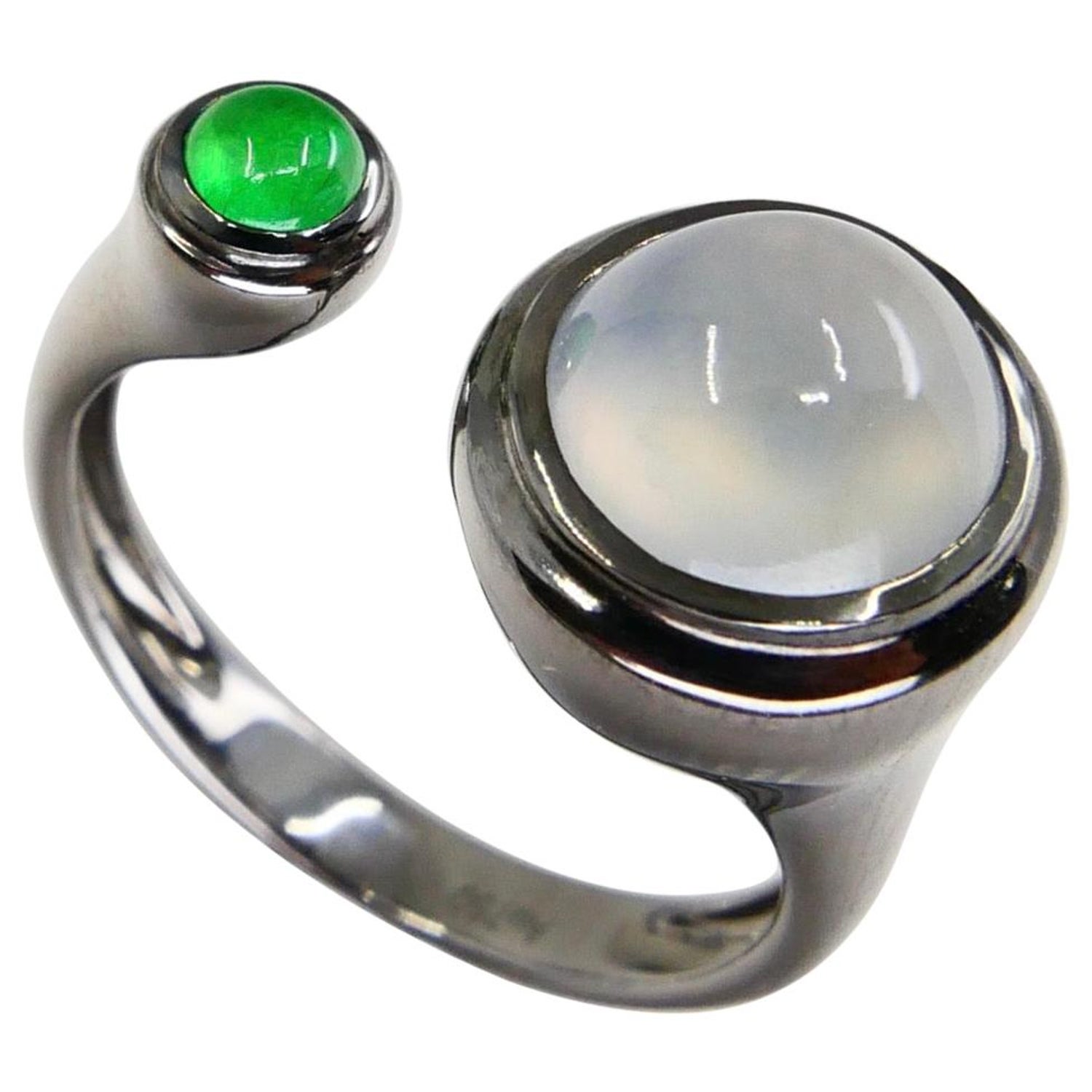 Apple and Spinach Green Authentic Untreated Burmese Grade A Jadeite RingMoss Green JadeJade RingHealing Ring MOJR0003