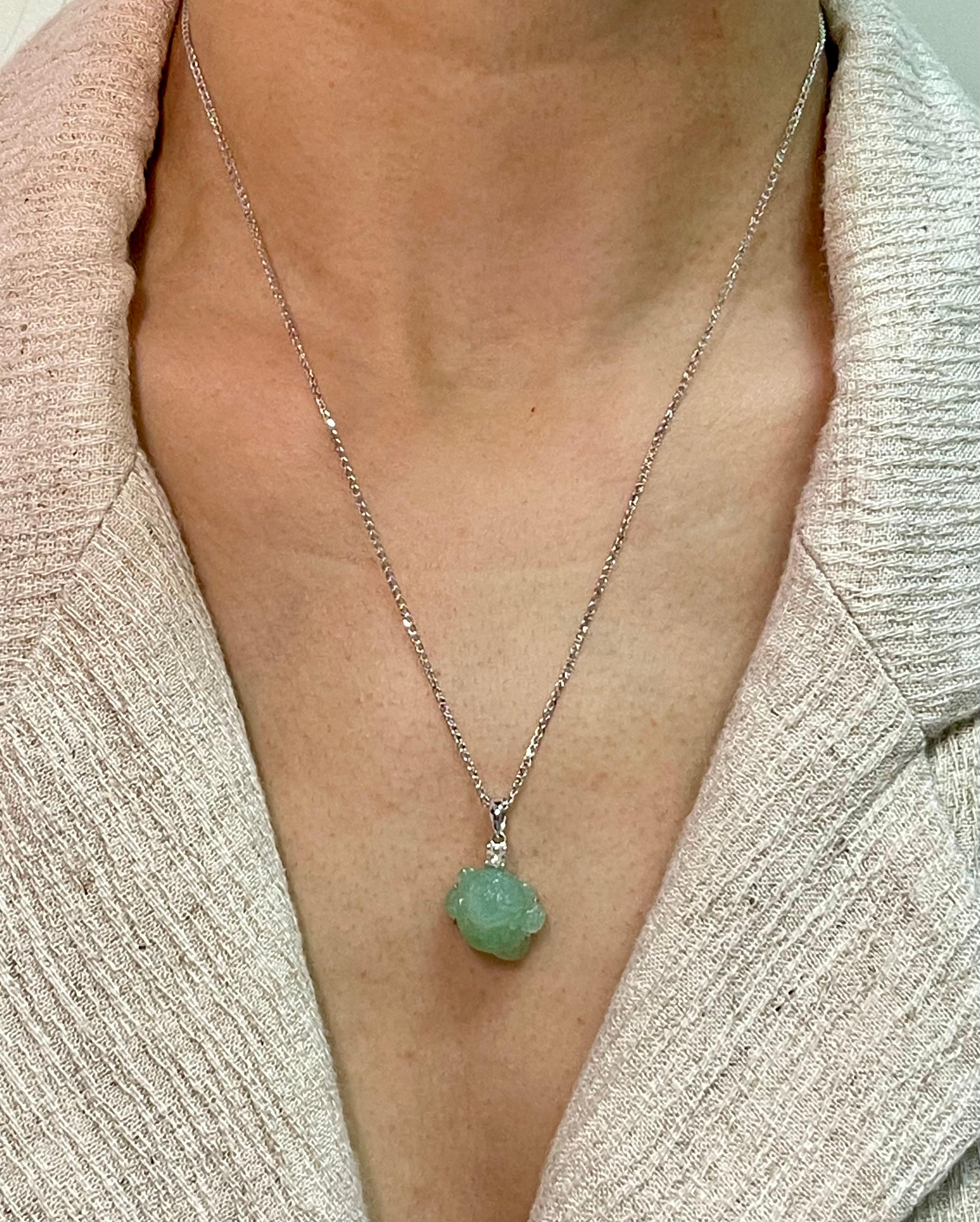 Please check out the HD Video. Here is a super well carved jade pendant drop necklace with Icy green color. It is certified by 2 labs. The icy green jade is a carving of a mythical beast associated with warding off evil spirits and attracting