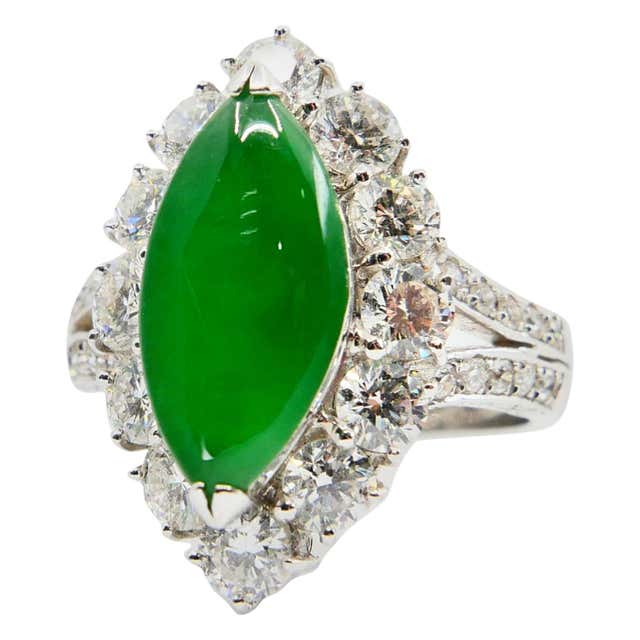 Jade Diamond Ring at 1stdibs