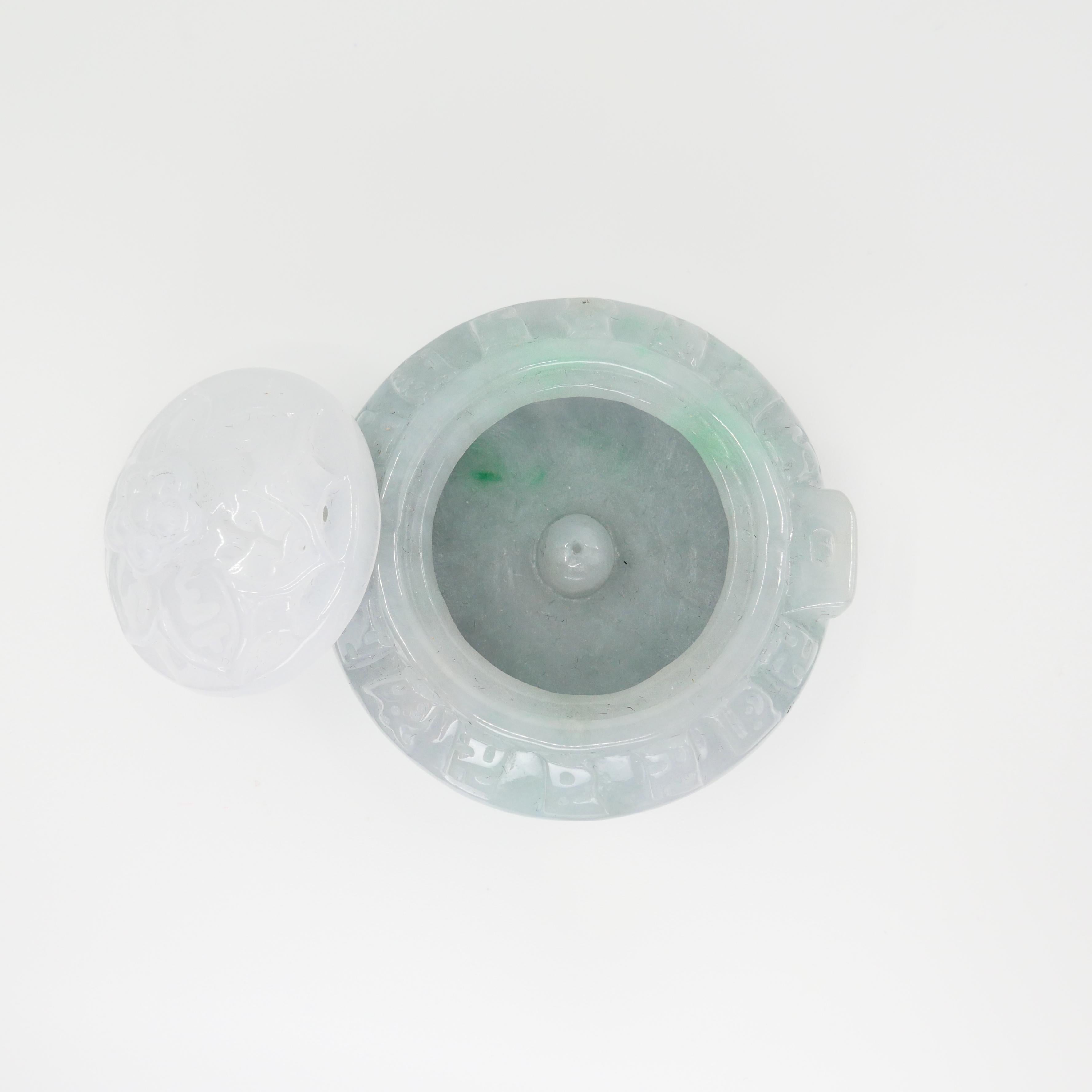 Certified Type A Jadeite Jade Container, Incense Burner, Ring Holder and More In New Condition In Hong Kong, HK
