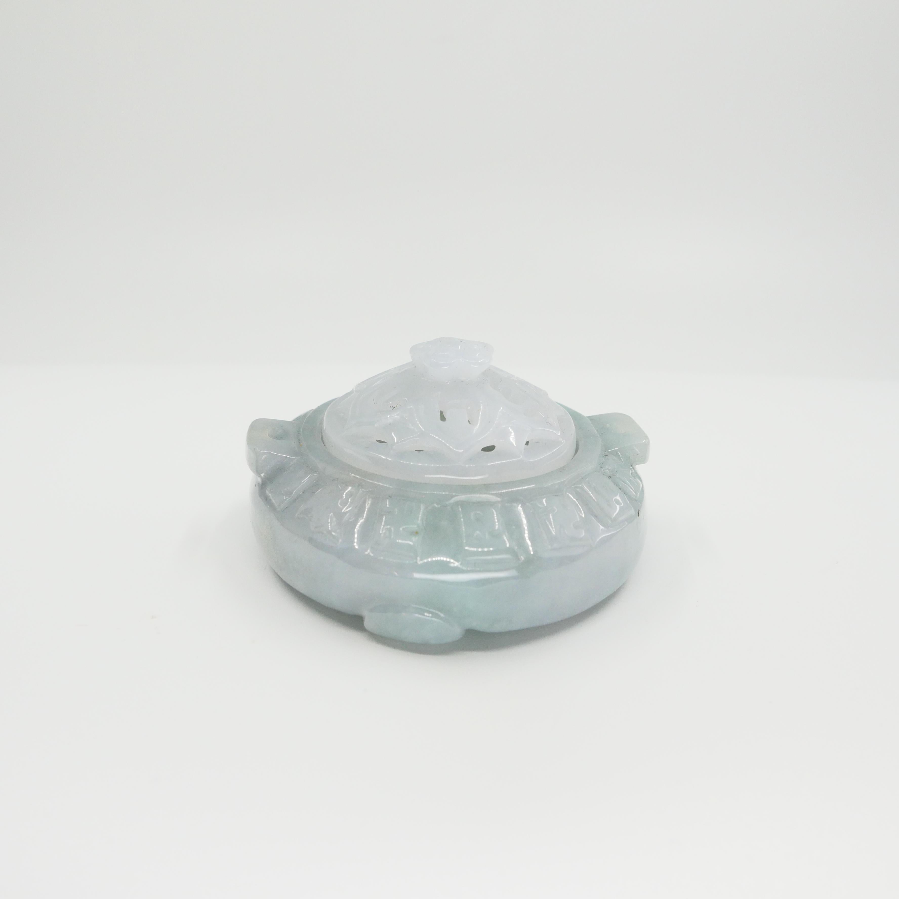 Women's or Men's Certified Type A Jadeite Jade Container, Incense Burner, Ring Holder and More