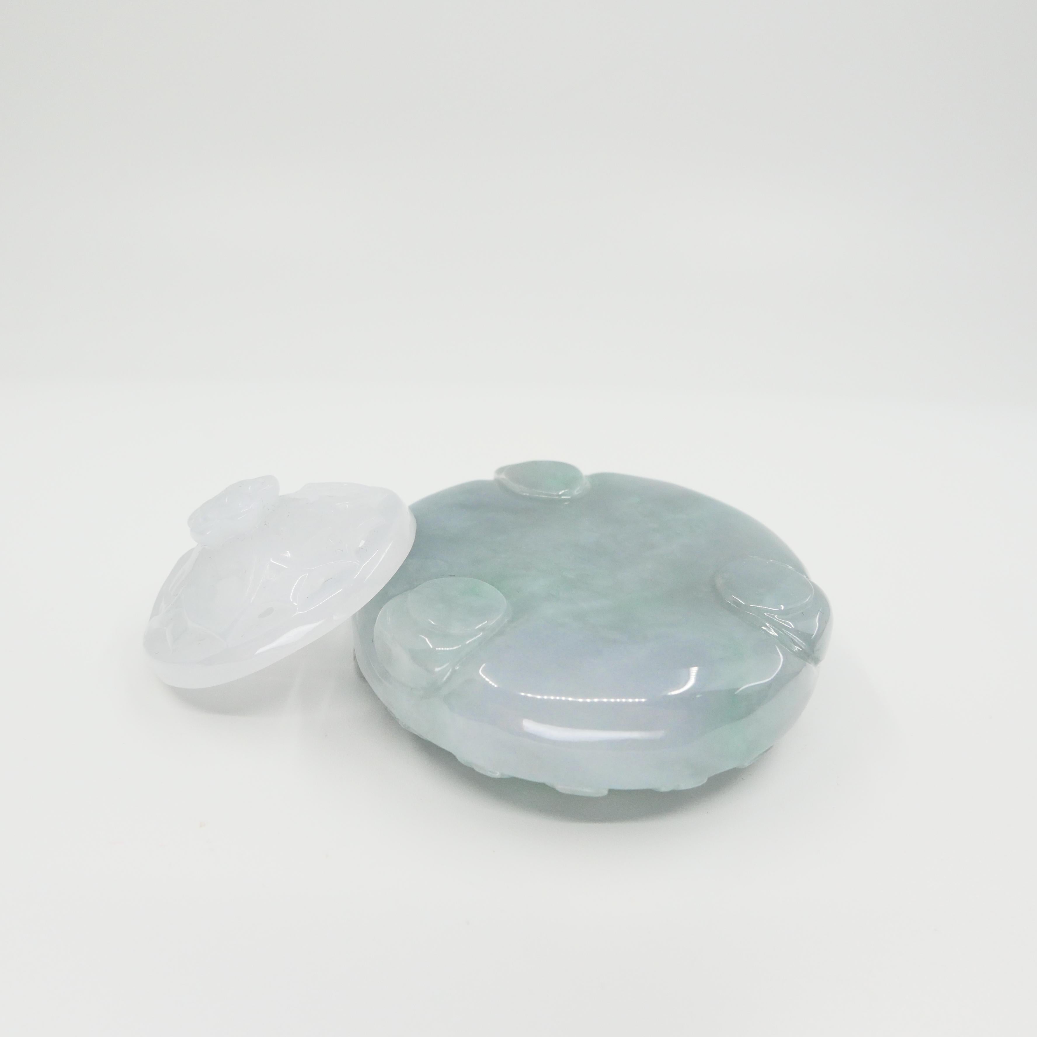 Certified Type A Jadeite Jade Container, Incense Burner, Ring Holder and More 1