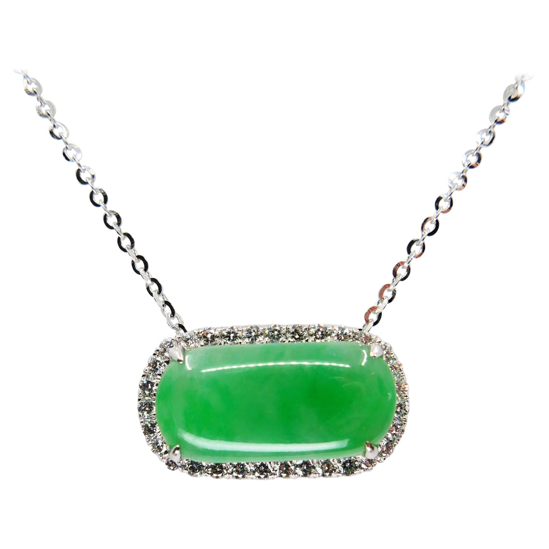 apple green jade necklace