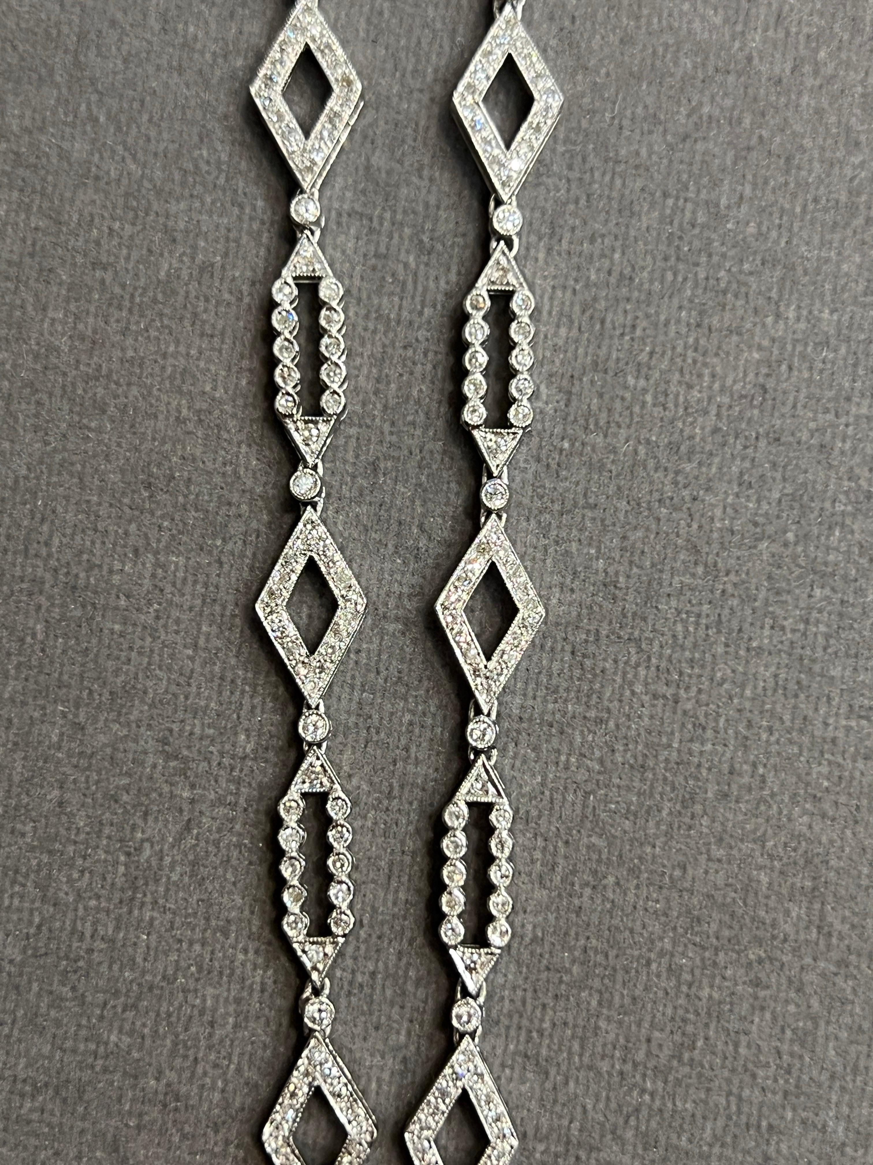 Unerhitzte burmesische Briolette Rubin und Diamant Halskette Damen im Angebot