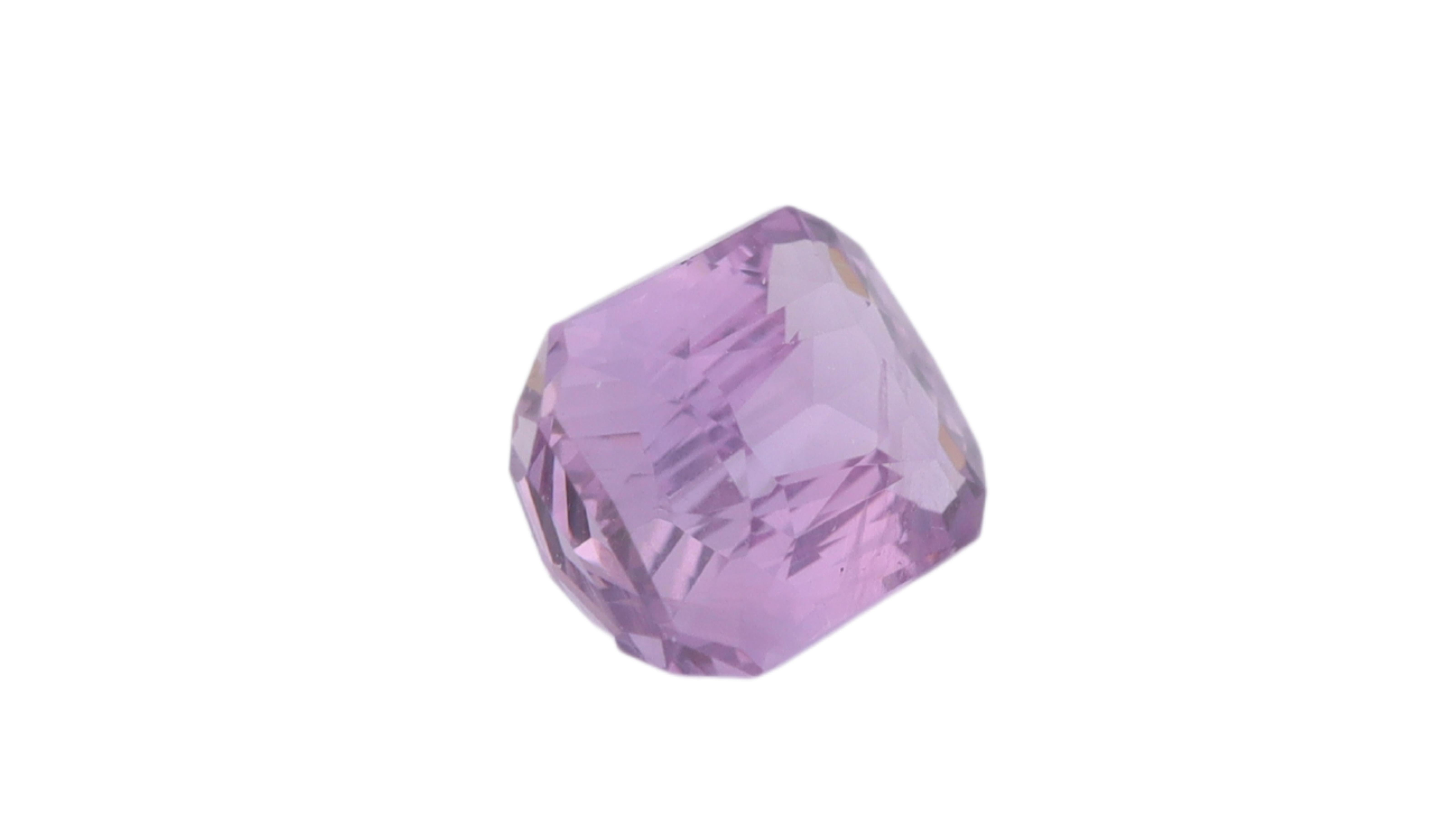 Modern Certified Unheated Purple Sapphire from Sri Lanka - 1.51ct For Sale