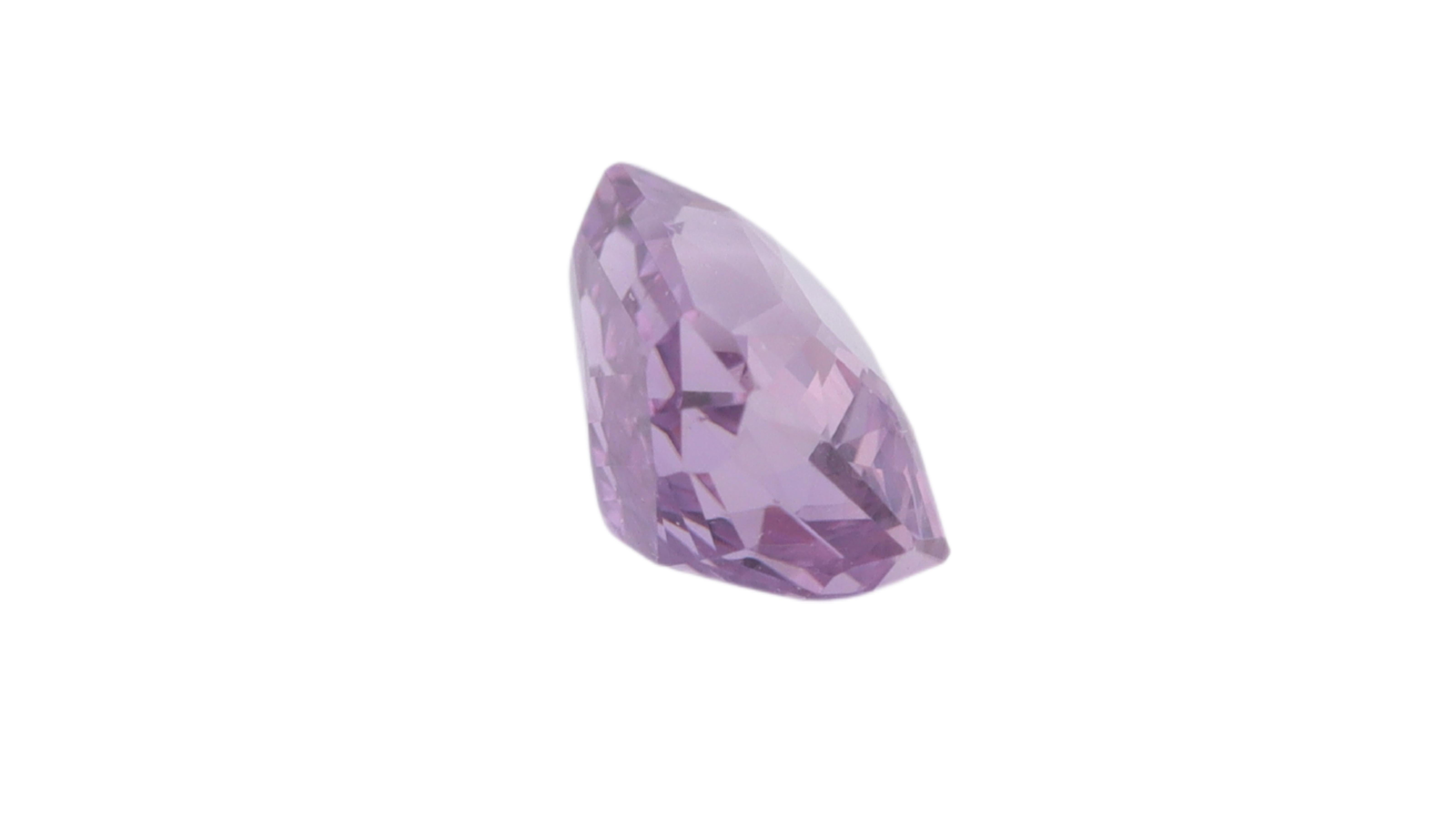 Women's or Men's Certified Unheated Purple Sapphire from Sri Lanka - 1.51ct For Sale