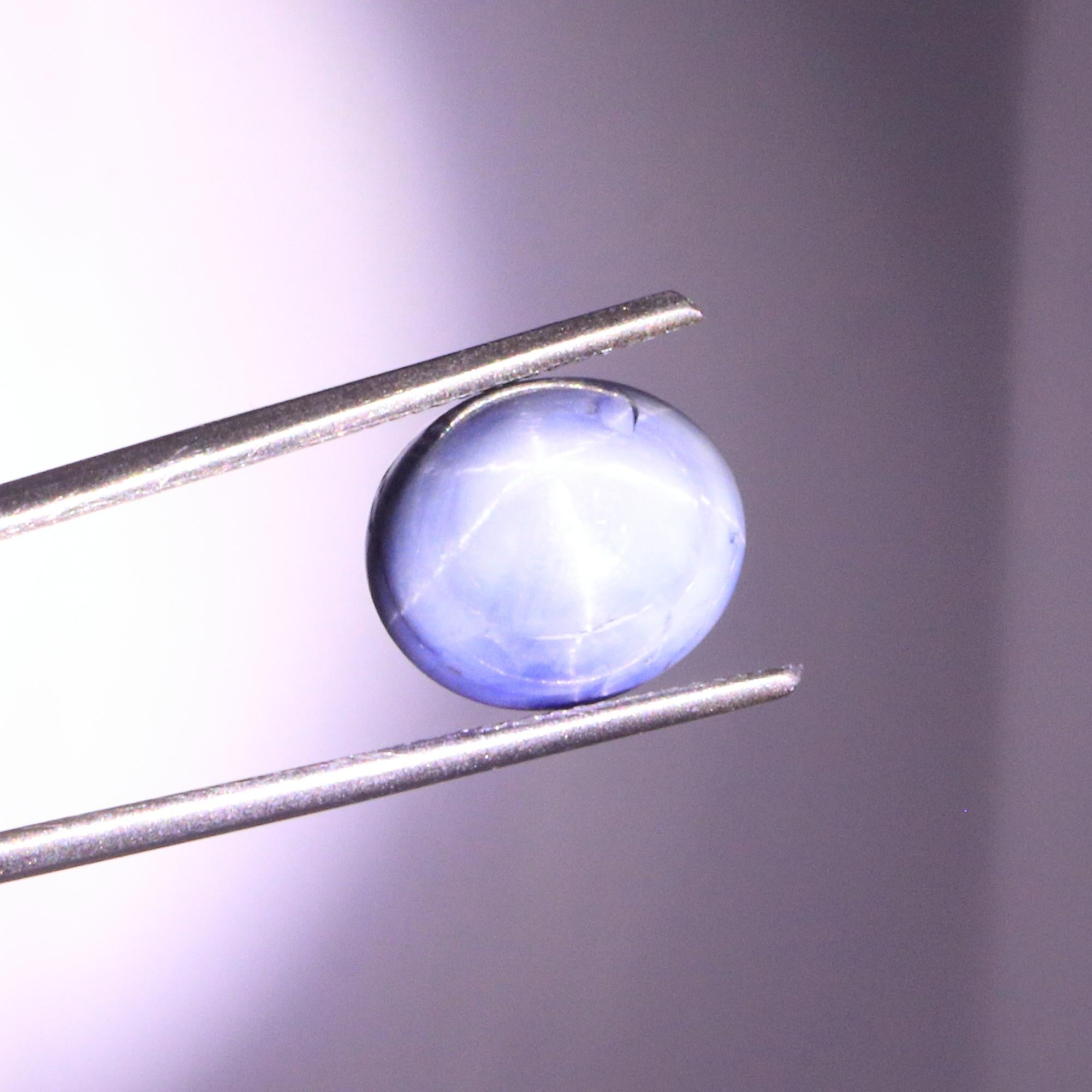 Certified Unheated Star Sapphire - 10.76ct In New Condition For Sale In Antwerpen, BE